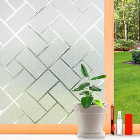 Sichtschutzfolie für Milchglas – Getönte Fensterfolie für Zuhause – Abnehmbarer, statisch haftender Aufkleber – 45 x 200 cm
