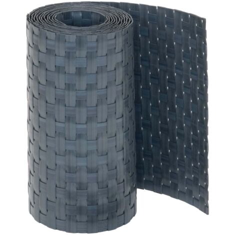 Sichtschutzstreifen Rattan Optik - 250 x 19cm Anthrazit