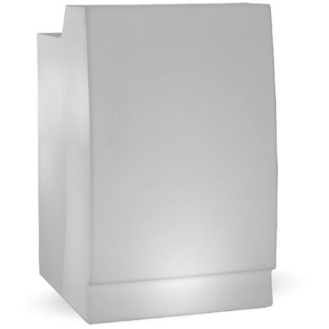 SICILIA Barra de 75 cm de largo, de doble altura, con luz y carga solar o por batería, muy resistente al uso exterior. Fabricada en polietileno