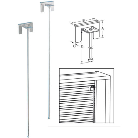 SICURA PER TAPPARELLA PLASTICA ASTA 39X480 MM- BOLIS ITALIA- 50,0 pz