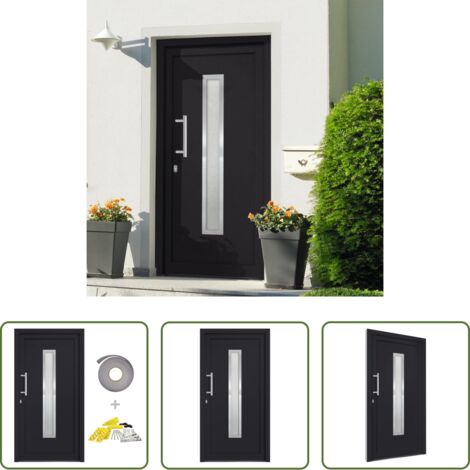 Sicurezza -  Porta di Ingresso Antracite 108x200 cm