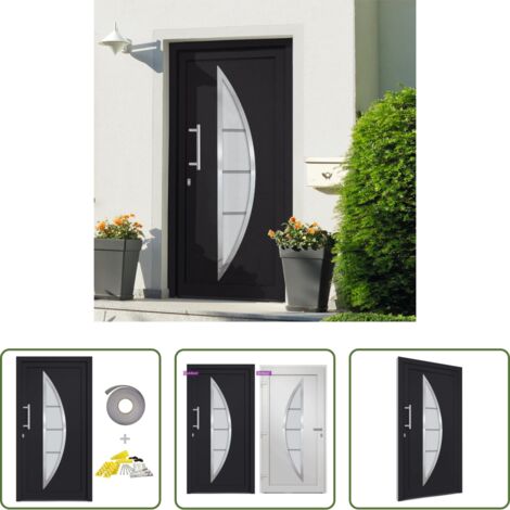 Sicurezza -  Porta di Ingresso Antracite 88x200 cm