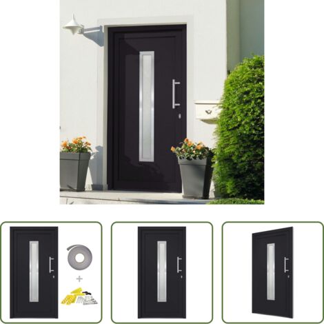 Sicurezza -  Porta di Ingresso Antracite 98x200 cm