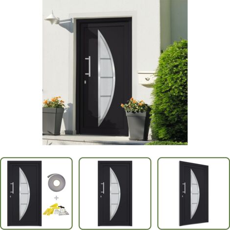 Sicurezza -  Porta di Ingresso Antracite 98x208 cm