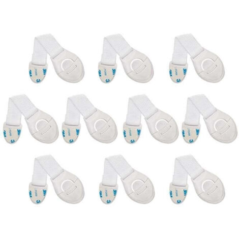 Sicurezza - serratura per armadi 10 pz. Bianco