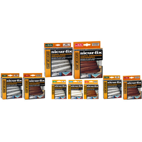 Sicurfix Nastro autoadesivo antiscivolo 20 mm nero