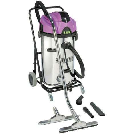 Sidamo – Aspirateur professionnel 20402045 – Cuve inox 55L – Moteur 3x1200W – Débit 10600 l/min pour liquides et poussières - JET 100 I