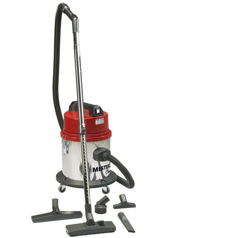 Sidamo – Aspirateur professionnel cuve inox 20L – Puissance 1000W – Aspiration eau et poussière – Filtre classe L – Flexible 2600mm - Mc16i