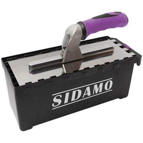 Sidamo – Coffret de 6 platoirs à colle en U inox 280x115mm – Lames interchangeables pour application uniforme – Poignée ergonomique pour confort