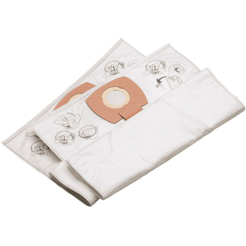 Lot de 5 sacs synthétique pour aspirateur dcp 25, dci 35 s - Sidamo