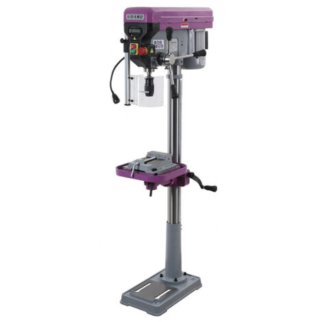 Sidamo – Perceuse à colonne 22 mm 400V triphasé – 16 vitesses de 210 à 2880 Tr/min – Mandrin auto-serrant 16 mm – Pour perçage métaux et plastiques