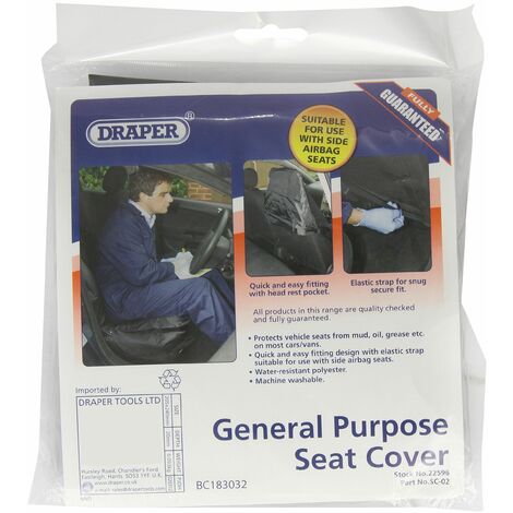 Side Airbag Compatible Polyester Front Seat Cover (22596)