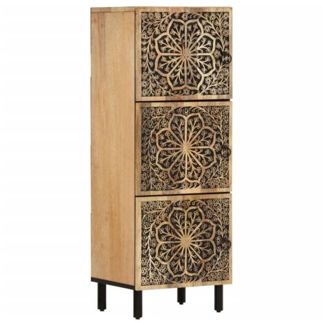 Side Cabinet 40x33x110 cm Solid Wood Mango vidaXL