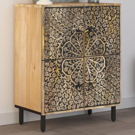 Side Cabinet 60x33x75 cm Solid Wood Mango vidaXL