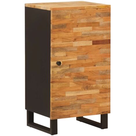 Side Cabinet with Door Brown 40 x 33 x 75 cm Solid Mango Wood vidaXL