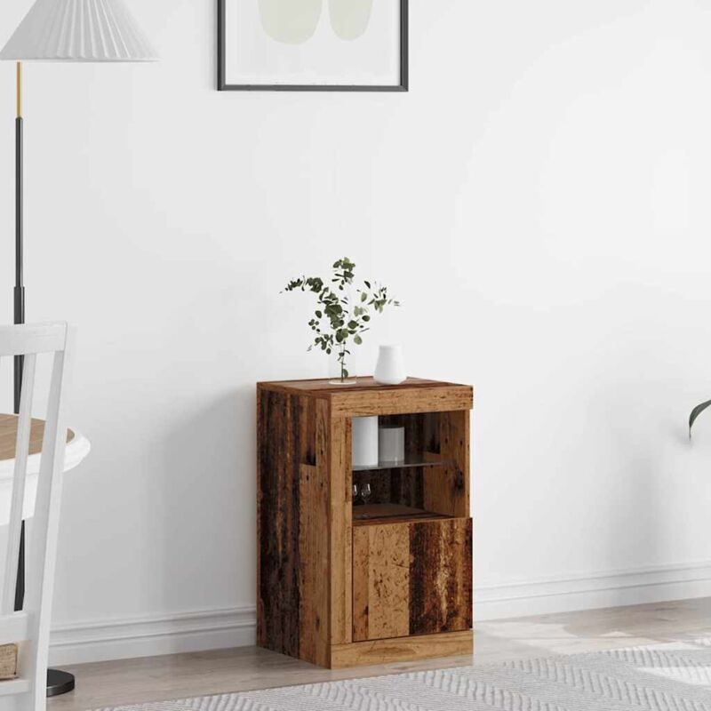 Side Cabinet Old Wood 41 X 37 X 67 Cm Engineered Wood Vidaxl