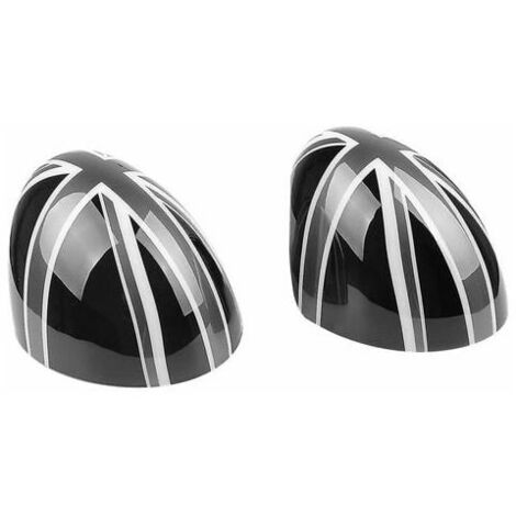 Side Mirror Cover for Mini Cooper Hardtop F54 F55 Black and Gray Uk Flaggift by G