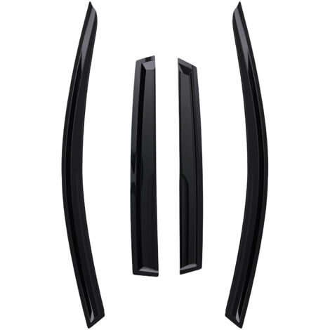 Side Rain Visor   Wind Deflectors for Renault Clio MK5 2019-Up Black Hatchback