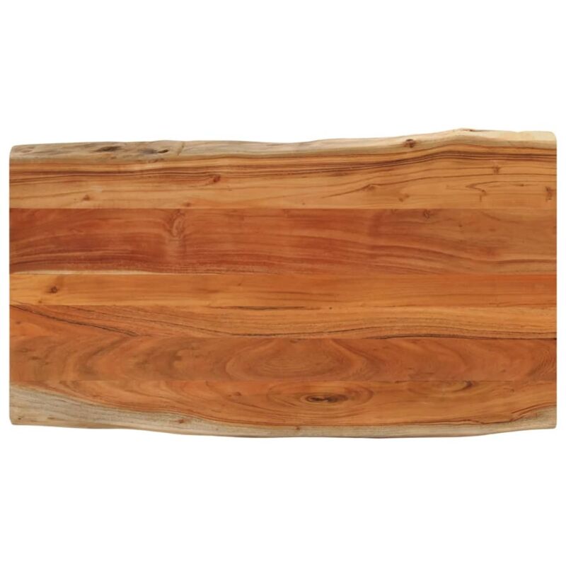 Table Top 100x60x2.5 Cm Rectangular Solid Wood Acacia Live Edge Vidaxl