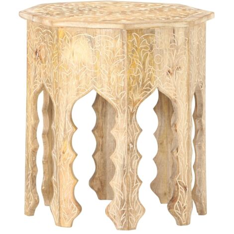 Side Table Ø48 cm Solid Mango Wood vidaXL