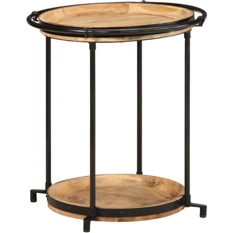 Side Table Ø55x60 cm Solid Wood Mango vidaXL
