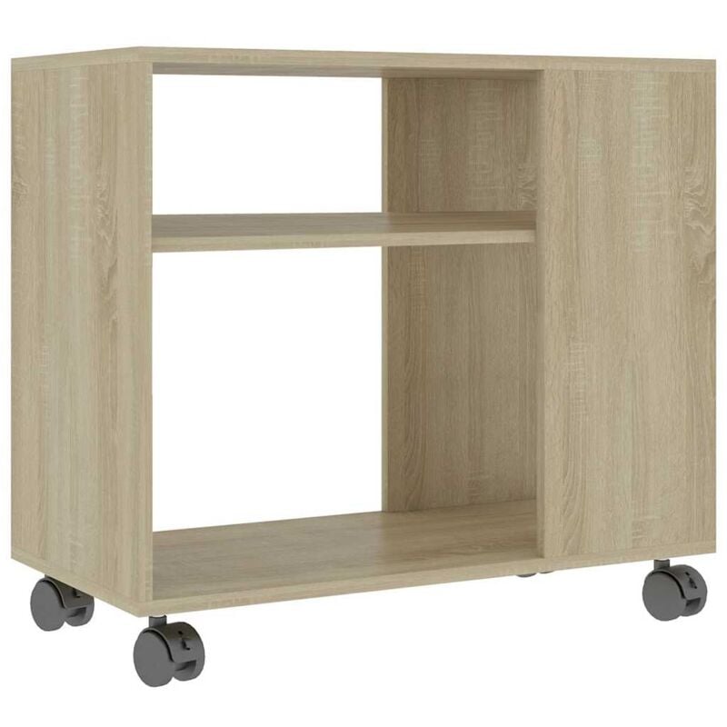 Side Table Sonoma Oak 70x35x55 cm Engineered Wood Vidaxl