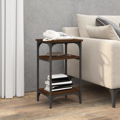 Side Table Brown Oak 35x30x60 cm Engineered Wood vidaXL