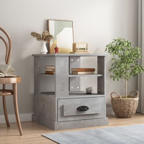 Side Table Concrete Grey 50x50x60 cm Engineered Wood vidaXL