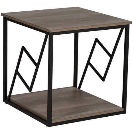Side Table FORRES Brown/ Black