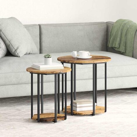 Side Table Set 2 pcs Brown 50 x 50 x 50.5 cm Engineered Wood vidaXL