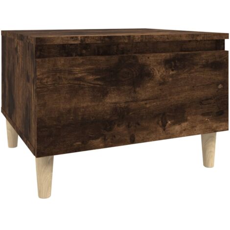 Side Table Smoked Oak 50x46x35 cm Engineered Wood vidaXL