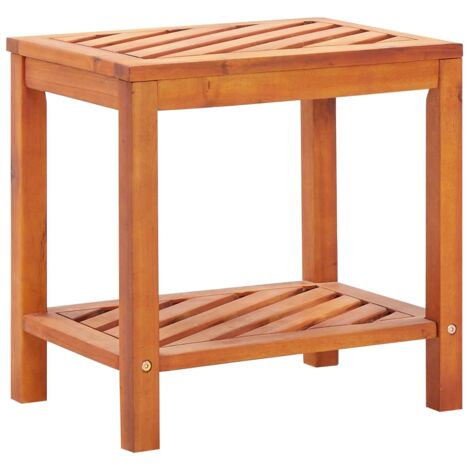 Side Table Solid Acacia Wood 45x33x45 cm vidaXL