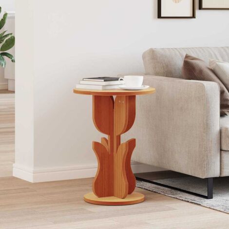 Side Table Wax brown 39.5 x 39.5 x 53.5 cm Solid pine wood vidaXL