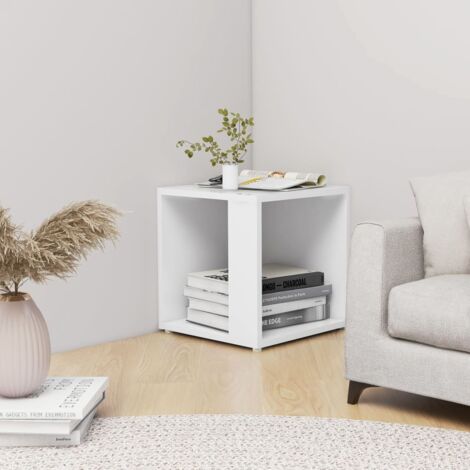 Side Table White 33x33x34.5 cm Engineered Wood vidaXL