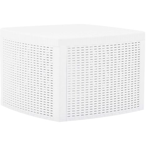 Side Table White 54x54x36.5 cm Plastic vidaXL