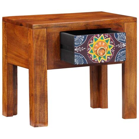 Side Table with Drawer Brown 40 x 30 x 36 cm Solid Acacia wood vidaXL