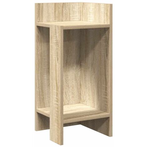 Side Table with Shelf Sonoma Oak 25.5x27x60 cm vidaXL