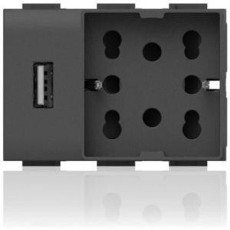 Side unika usb per bticino livinglight antracite 4 box 4b.l.h21.usb