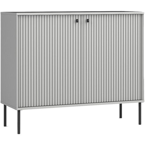 Sideboard 105cm in grau mit gerillter Front IPSWICH-166