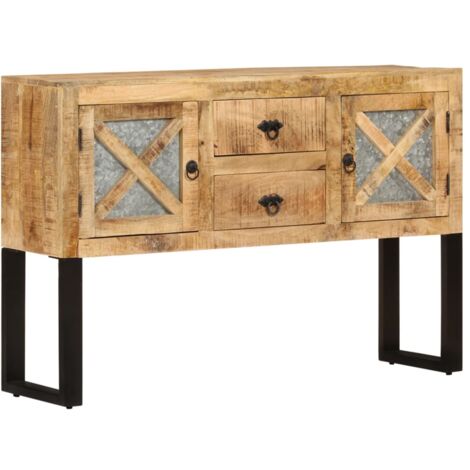 Sideboard 110x30x74 cm Rough Mango Wood vidaXL