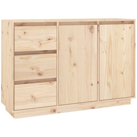 Sideboard 111x34x75 cm Solid Wood Pine vidaXL