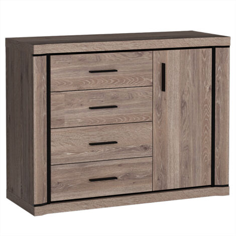 Sideboard 117cm in Trüffel Eiche DUNEDIN-161