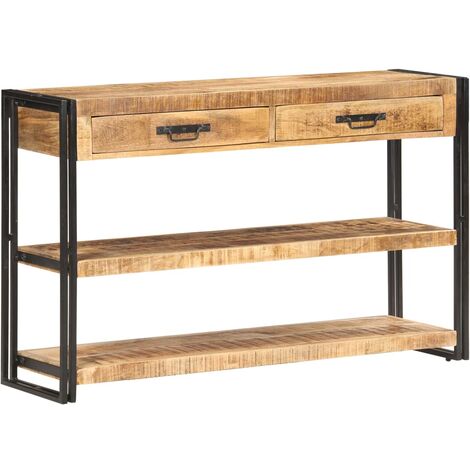 Sideboard 120x30x75 cm Solid Rough Mango Wood vidaXL