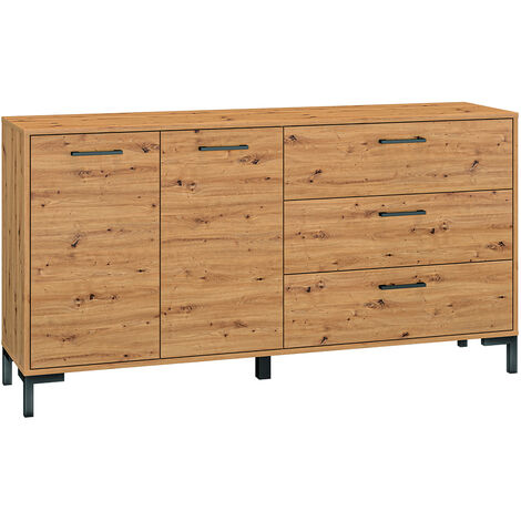 Sideboard 159 cm, Artisan Eiche Nb., NASSAU-131, B/H/T ca. 159/83/40 cm