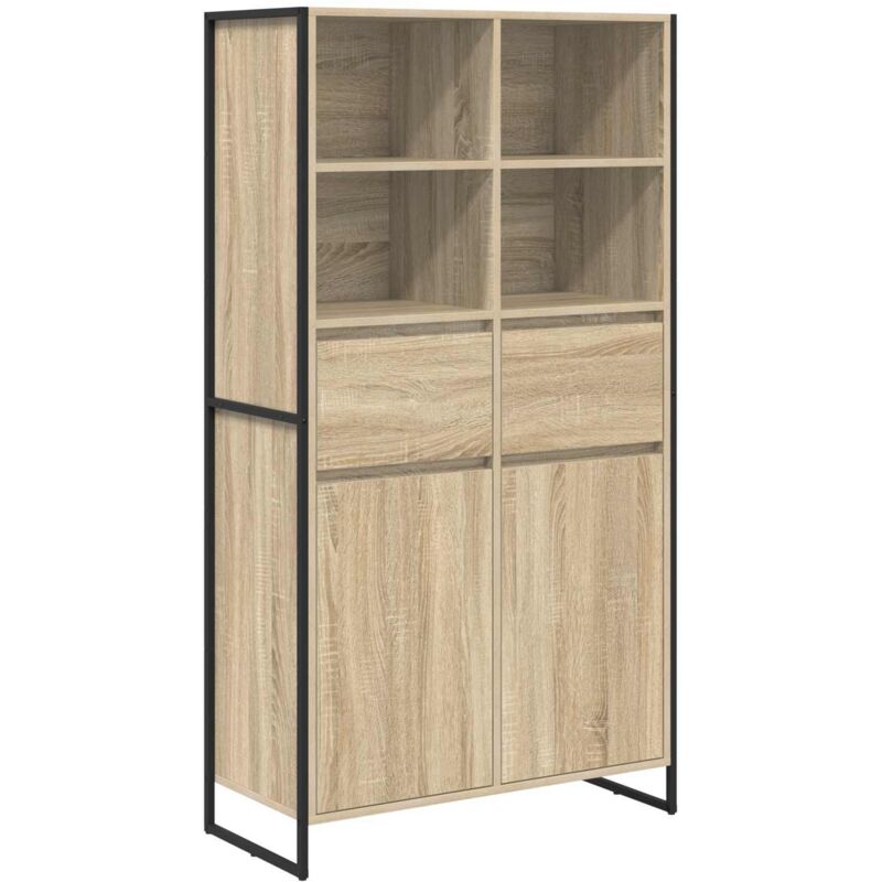 Sideboard 2 Pcs Sonoma 81 X 36 X 150.5 Cm Holzwerkstoff Vidaxl