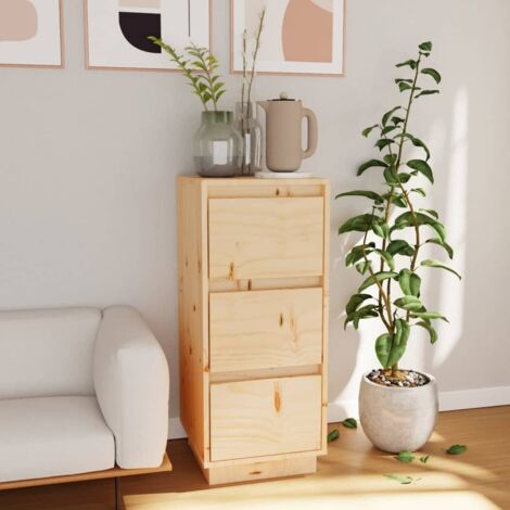Sideboard 32x34x75 cm Solid Wood Pine vidaXL
