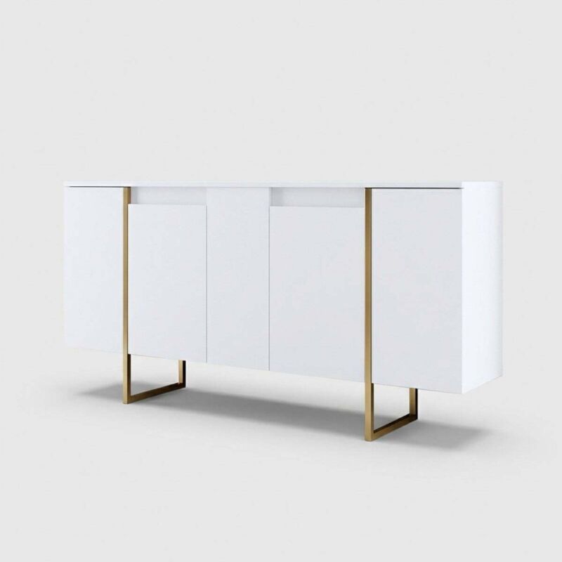 Cotecosy Sideboard 4 Türen Mit Regalen B160 Cm - Luxe