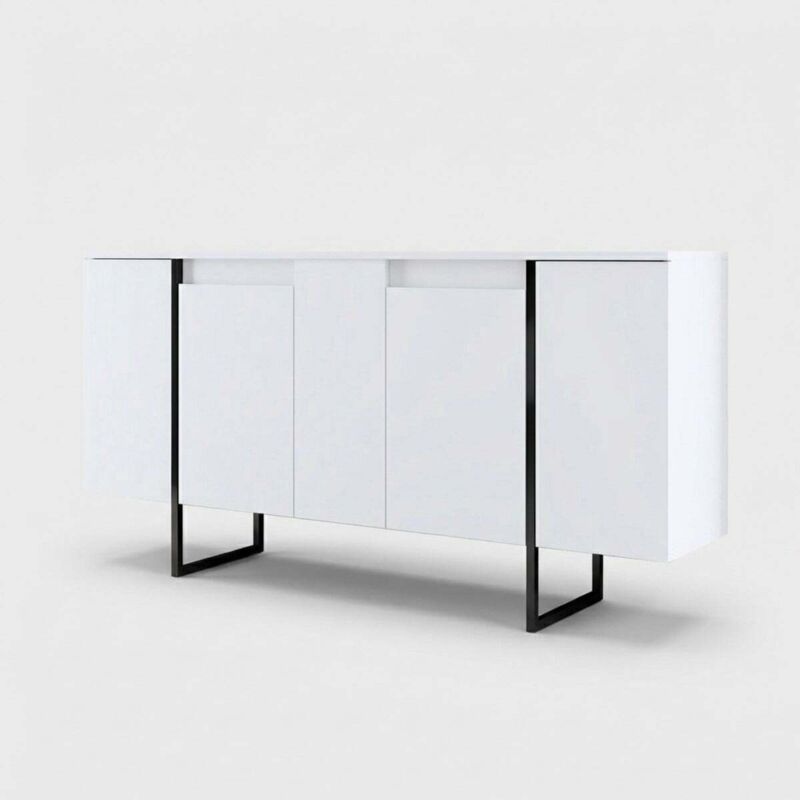 Cotecosy Sideboard 4 Türen Mit Regalen B160 Cm - Luxe