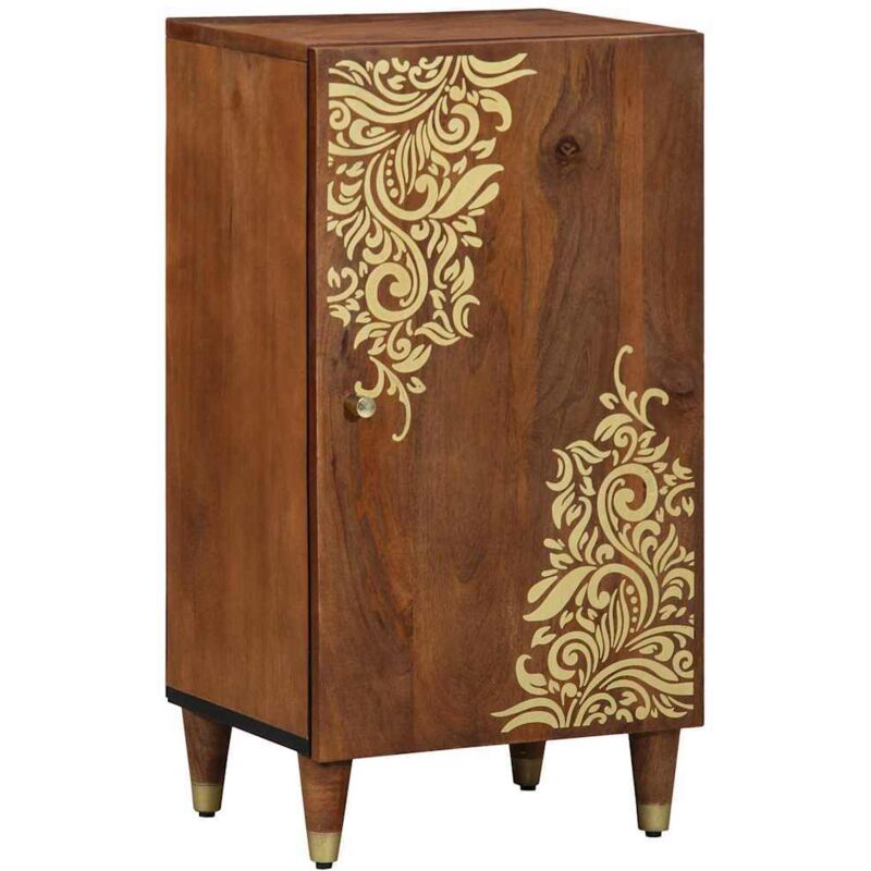 Vidaxl - Sideboard Mit Regal Braun 40 X 33.5 X 75 Cm Massivholz Mango