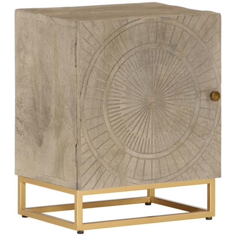 Nachttisch 40x30x50 Cm Massivholz Mango Und Eisen Vidaxl